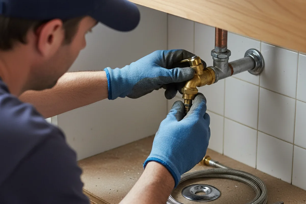 Shutoff valve and fitting work during Faucet and Fixture Repair in Coshocton